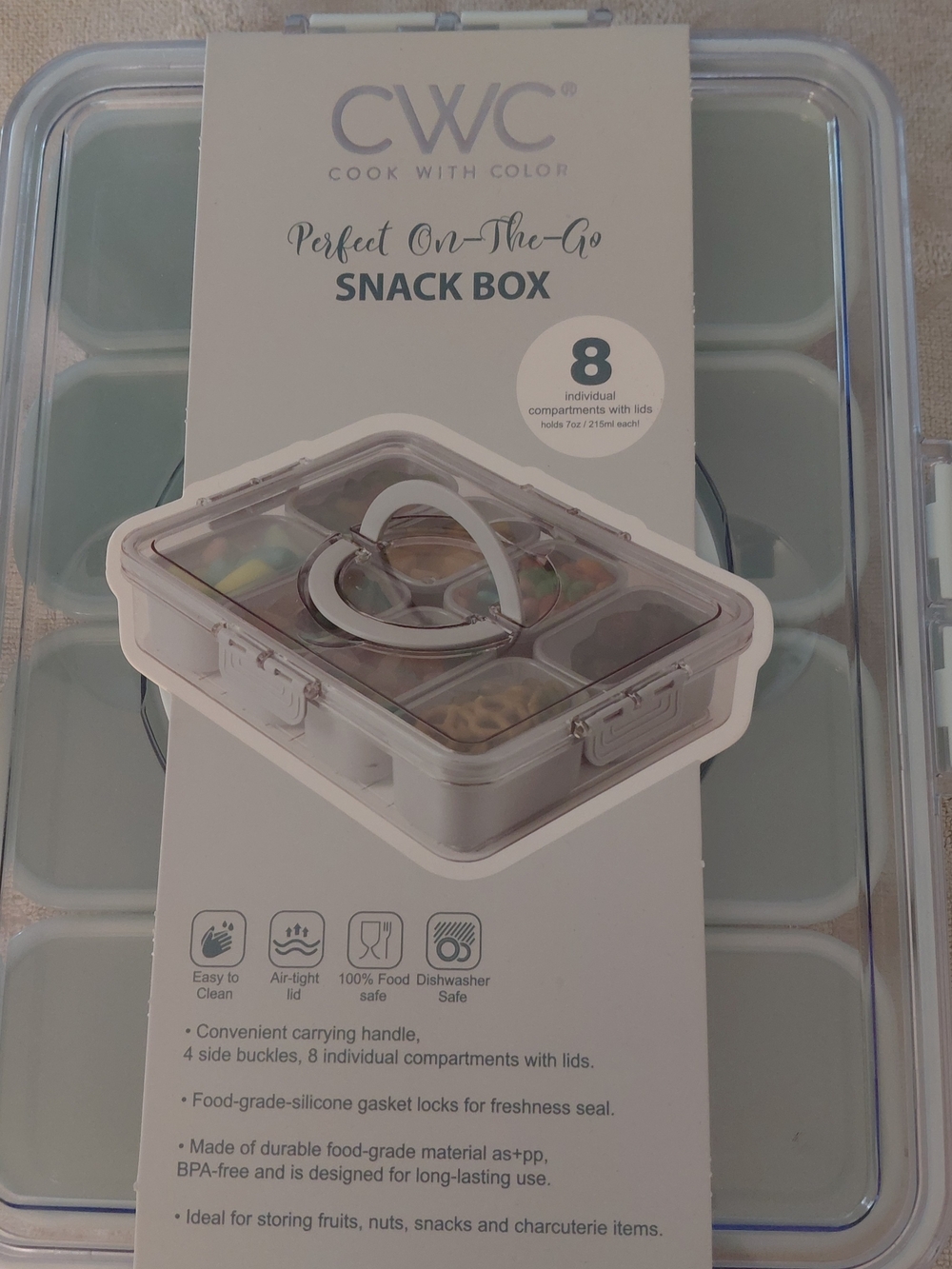 CWC Cooking With Color Storage Containers - Set of 2  White - Picture 3 of 11